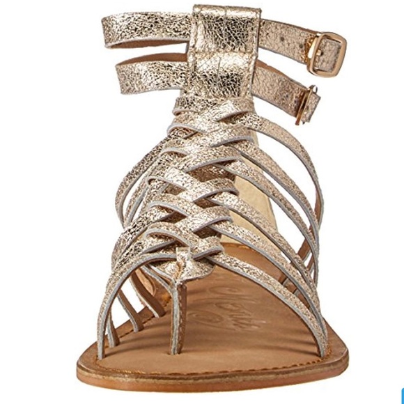 Naughty monkey gold gladiator style sandal nib - Picture 2 of 4